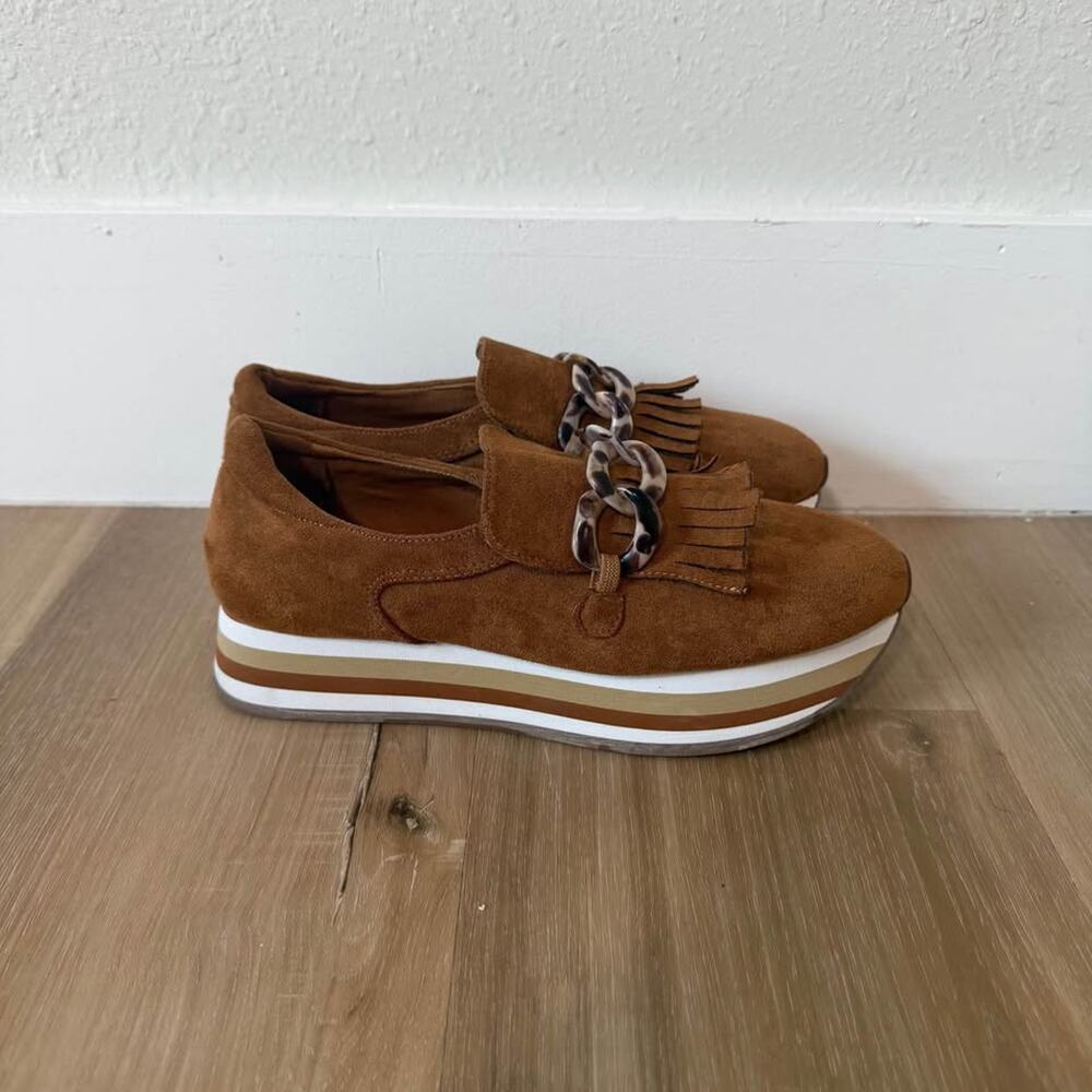 COCONUTS by Matisse Bess Platform Loafers Womens Mocha Size 7
